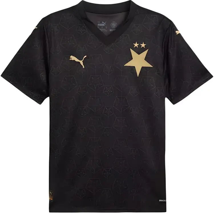 PUMA SK Slavia Praha Soccer Jersey Men's Black Victory Gold