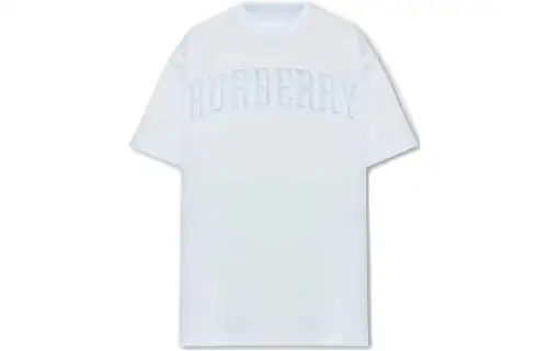 Burberry SS23 Drop Shoulder Sleeve T Shirt Women's Light Blue