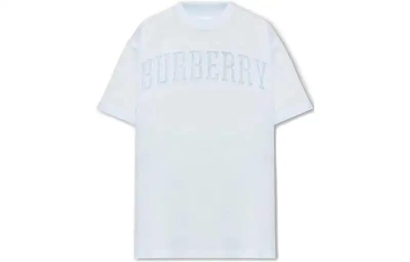 Burberry SS23 Drop Shoulder Sleeve T Shirt Women's Light Blue