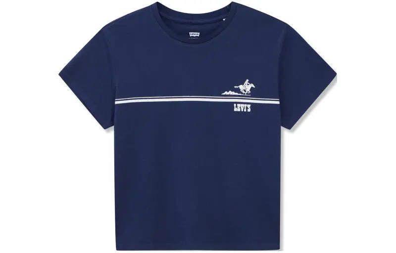 Levi's T Shirt Women's Medium Navy Blue