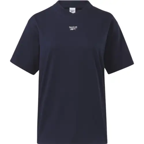 Reebok Drop Shoulder Sleeve T Shirt Women's Navy Blue