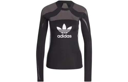 Adidas Originals T Shirts Women's Black Crew Neck Moderate Other