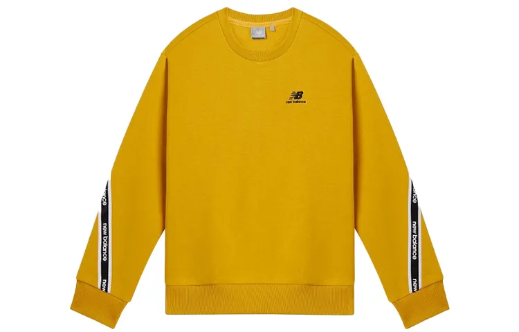 New Balance Sweatshirts Women's Yellow Crew Neck Moderate Regular