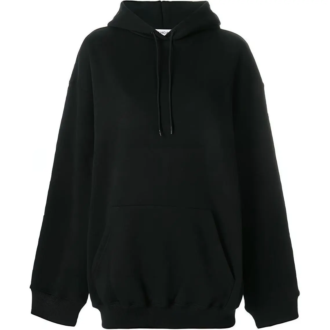 Balenciaga Sweatshirts Women's Black Hooded Moderate Regular