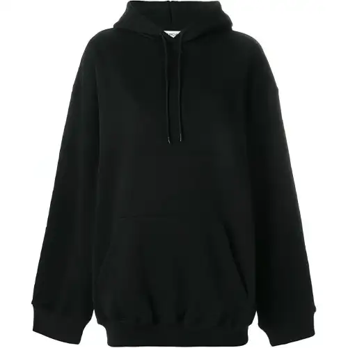 Balenciaga Sweatshirts Women's Black Hooded Moderate Regular