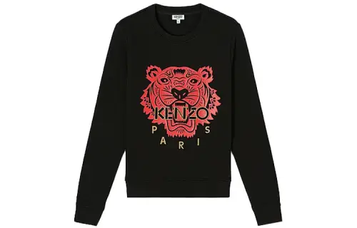 KENZO Sweatshirts Women's Black Crew Neck Moderate Heavyweight