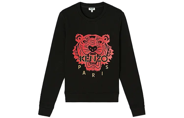 KENZO Sweatshirts Women's Black Crew Neck Moderate Heavyweight