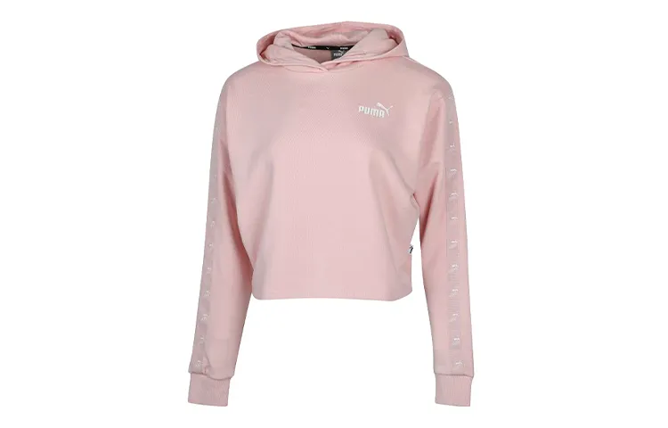 PUMA Sweatshirts Women's Pink Hooded Moderate Regular