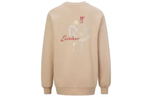 EVISU Sweatshirts Women's Khaki Crew Neck Moderate Regular