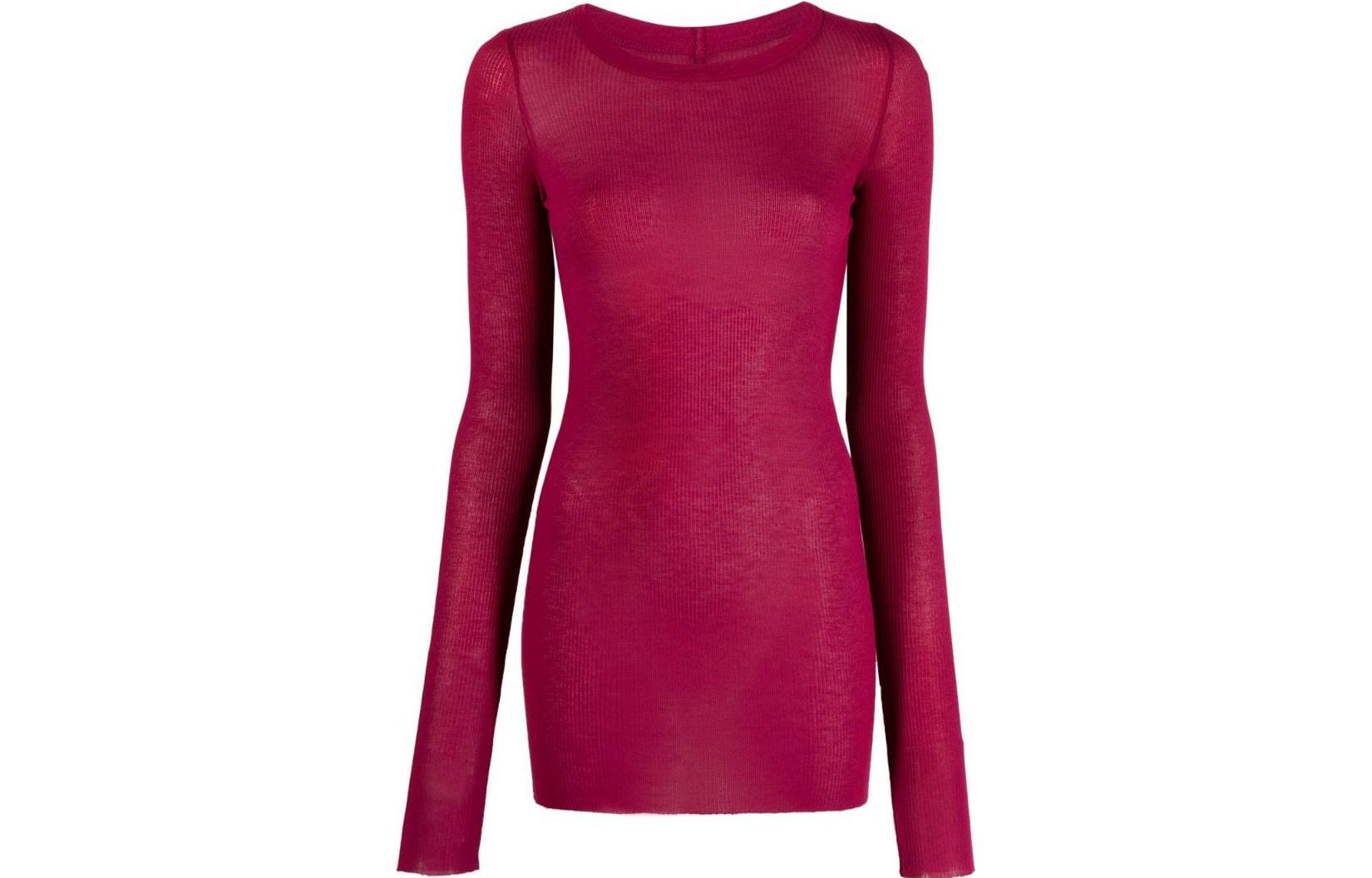 RICK OWENS T Shirts Women's Rose Red Crew Neck Moderate