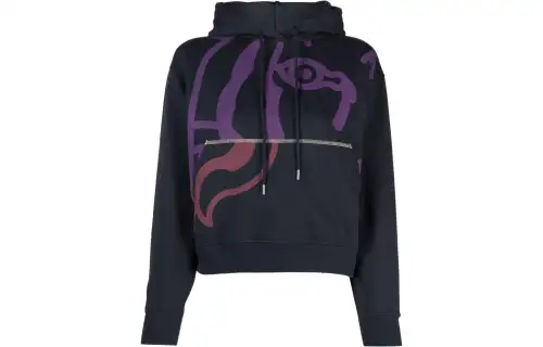 KENZO Sweatshirts Women's Blue Hooded Moderate Regular