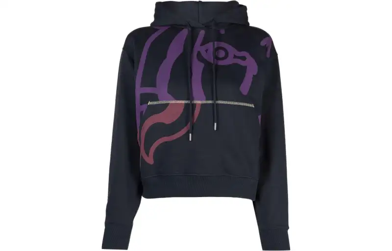 KENZO Sweatshirts Women's Blue Hooded Moderate Regular