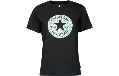 Converse T Shirts Women's Black Crew Neck Moderate Other