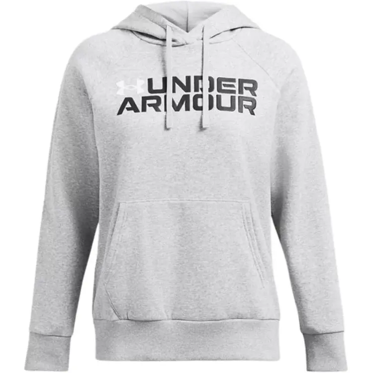 Under Armour Rival FleeceWordmark Sweatshirt Women's Modern Gray Heather Flower