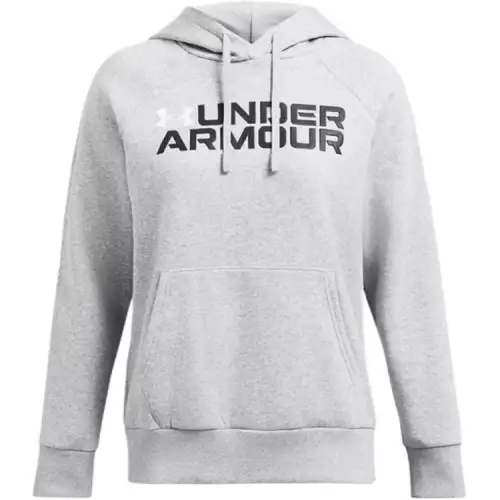 Under Armour Rival FleeceWordmark Sweatshirt Women's Modern Gray Heather Flower