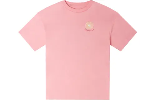 Converse T Shirts Women's Pink Moderate Straight Fit