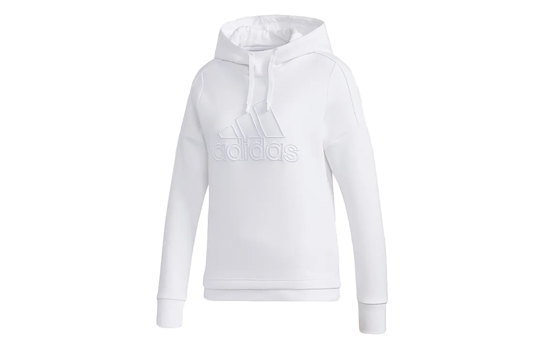 Adidas Sweatshirts Women's White Hooded Moderate Regular