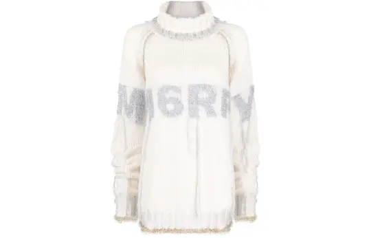 MM6 Maison Margiela FW22 Cashmere Sweater Women's White