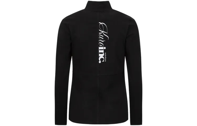 EVISU T Shirts Women's Black Stand Collar Moderate Straight Fit