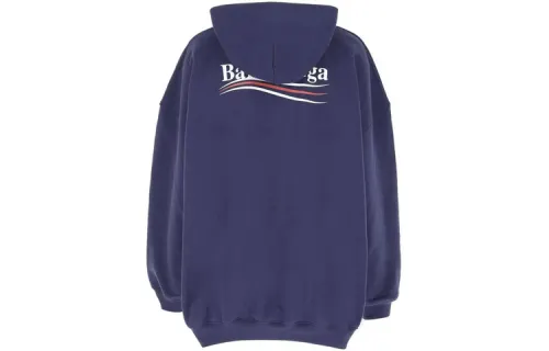 Balenciaga Sweatshirts Women's Blue Hooded Moderate Regular