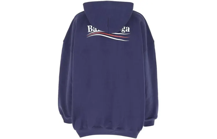 Balenciaga Sweatshirts Women's Blue Hooded Moderate Regular