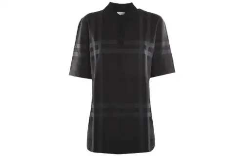 Burberry Polo Shirts Women's Black Polo Collar Moderate Straight Fit