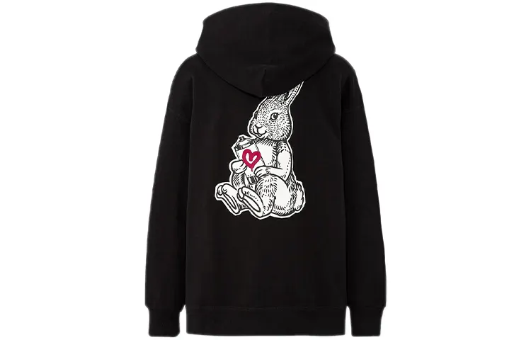 UNIQLO Hooded Regular Sweatshirt Women's Black