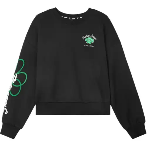 Skechers Sports League Collection Crew Neck Pullover Casual Letter Print Fleece Lined Long Sleeved Sweatshirt Women's