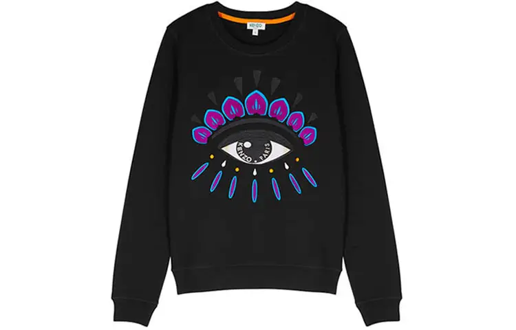 KENZO Sweatshirts Women's Black Crew Neck Moderate Regular