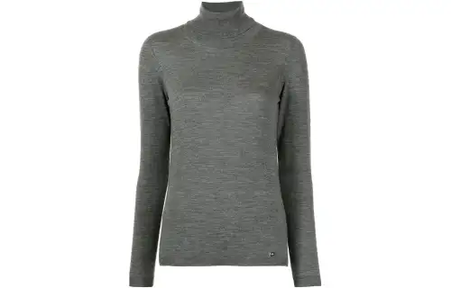 GUCCI Cashmere Sweaters Women's Gray Turtleneck Moderate