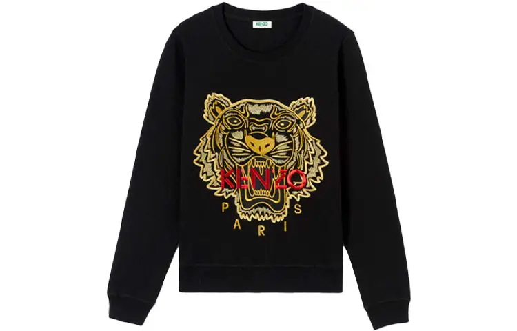 KENZO Sweatshirts Women's Black Crew Neck Moderate Regular