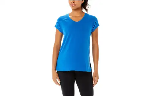 Asics Heather Vneck Top T Shirt Women's Blue