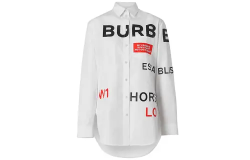 Burberry Shirts Women's White Square Collar Moderate Other