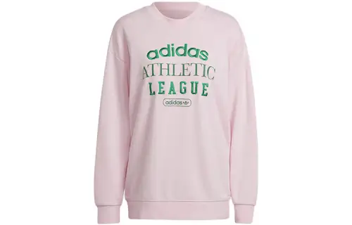 Adidas Originals Sweatshirts Women's Clear Pink Crew Neck Moderate Regular