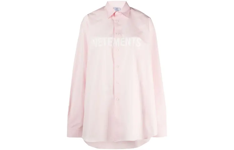 Vetements Shirts Women's Pink Lapel Moderate Other