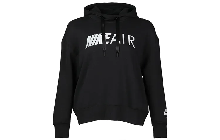 Nike Sweatshirts Women's Black Hooded Moderate Regular