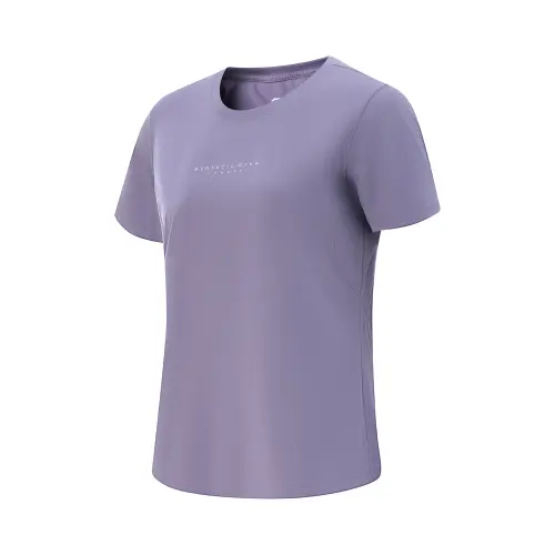Li Ning Fitness Series T Shirt Women's Crow Gray Purple