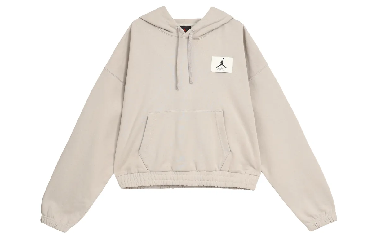 Jordan ESSENTIALS Sweatshirts Women's Light Iron Ore Gray Hooded Moderate Other