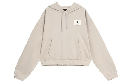Jordan ESSENTIALS Sweatshirts Women's Light Iron Ore Gray Hooded Moderate Other