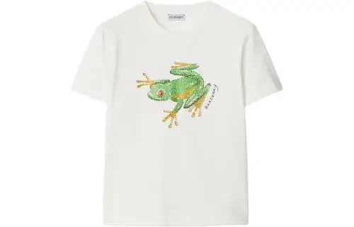 Burberry Boxy Frog Embellished Crewneck T-Shirt