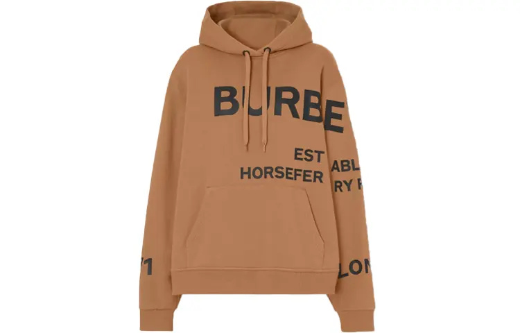 【Previous Season】Horseferry-print cotton oversized hoodie