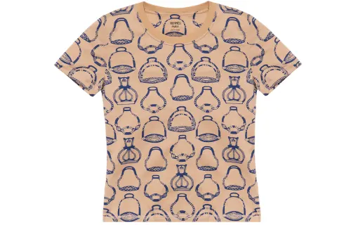 HERMES SS23 Regular T Shirt Women's Bleached Beige