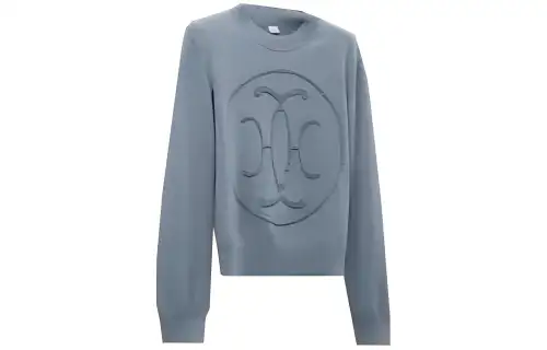 HERMES Sweaters Women's Blue Crew Neck Moderate Other