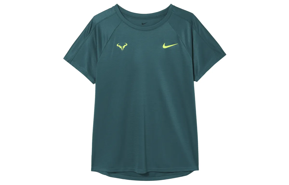 Nike ChallengerRAFA DRI FIT SS24 Tennis Top Men's Geode Water Duck Cyan
