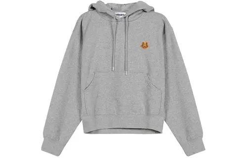 KENZO Sweatshirts Women's Pearl Gray Hooded Moderate Heavyweight