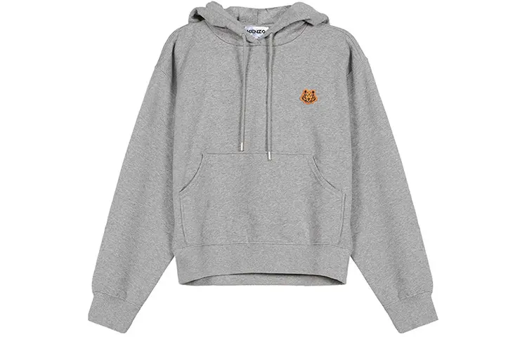 KENZO Sweatshirts Women's Pearl Gray Hooded Moderate Heavyweight