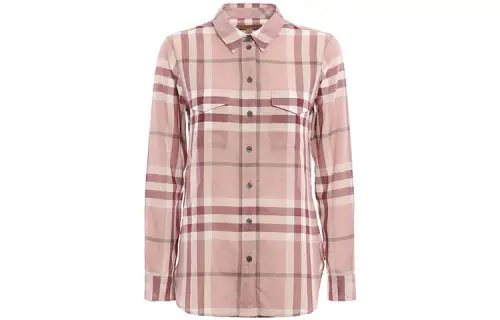 Burberry Shirts Women's Pink Pointed Collar Moderate Shirt