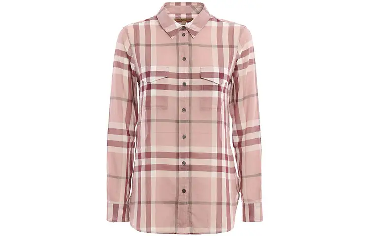 Burberry Shirts Women's Pink Pointed Collar Moderate Shirt