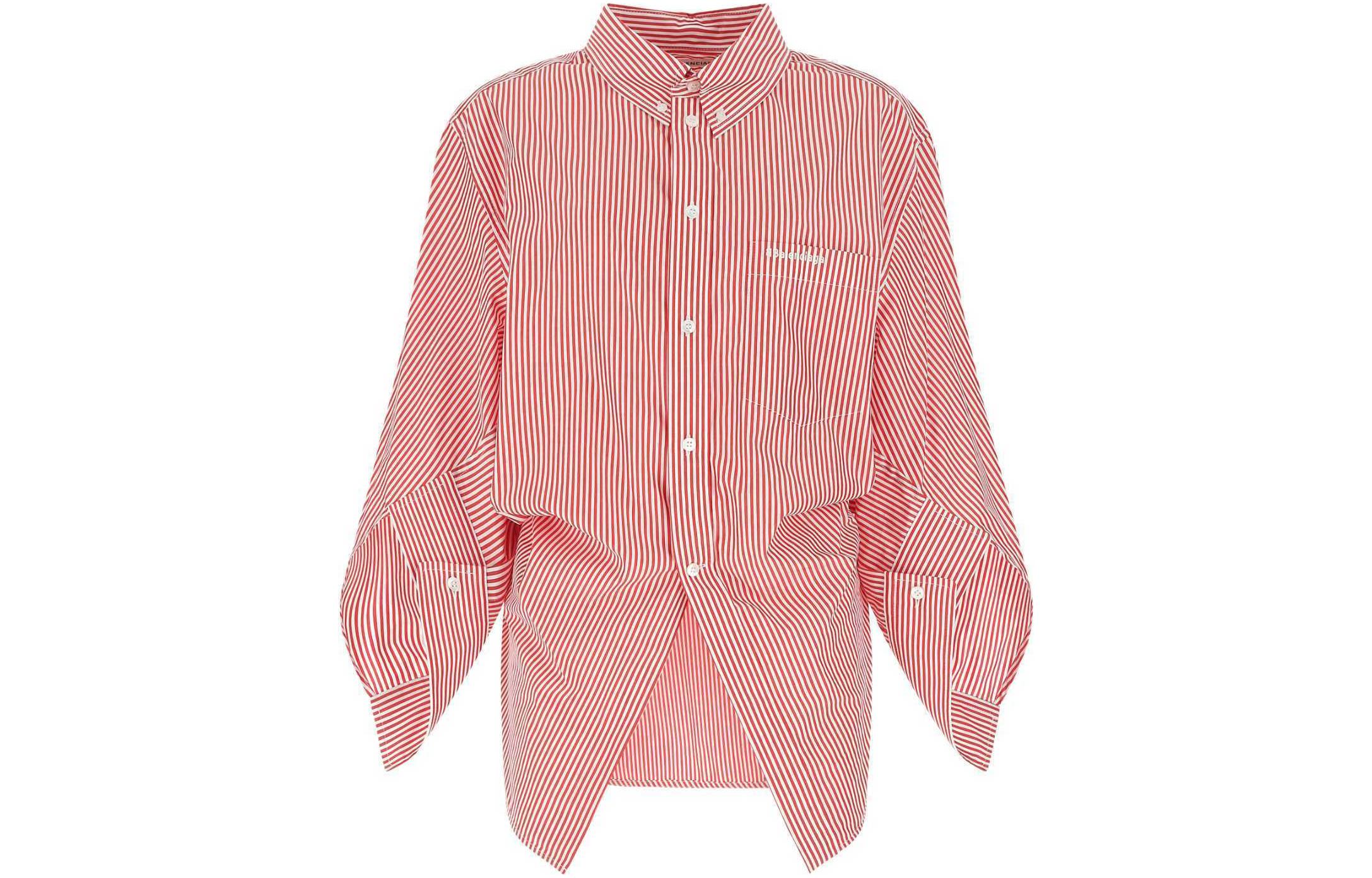 Balenciaga Shirts Women's Pink Polo Collar Shirt