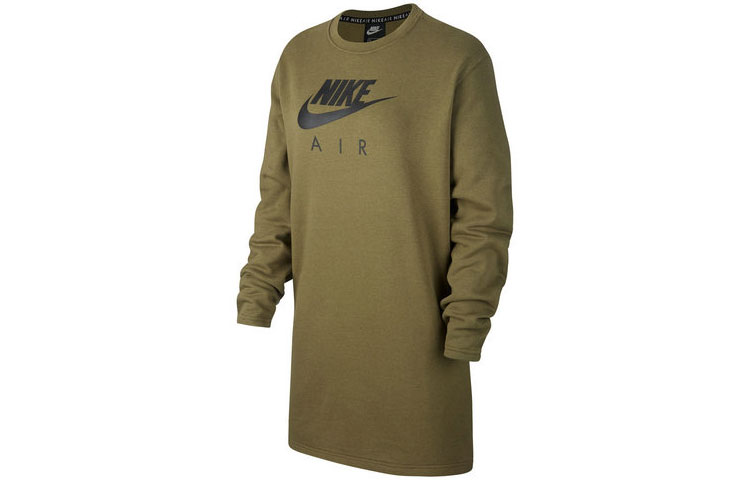 Женское худи Nike с начесом (армейское зеленое) — фото 1